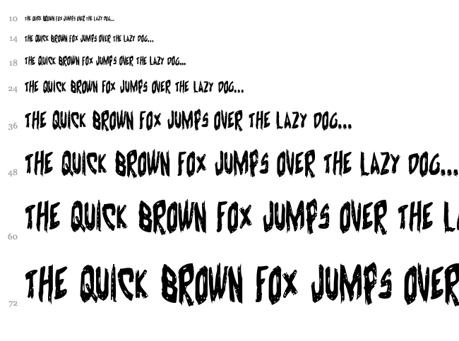 Cyrus the Virus font waterfall