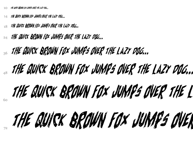 Cyrus the Virus font waterfall