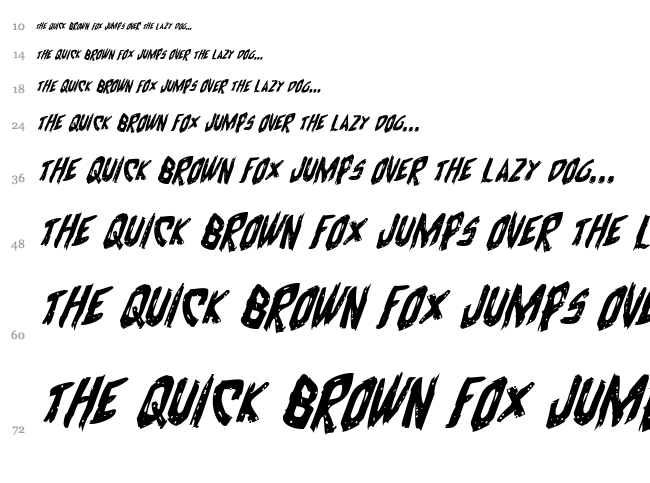 Cyrus the Virus font waterfall