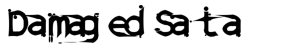 Damaged Sata font