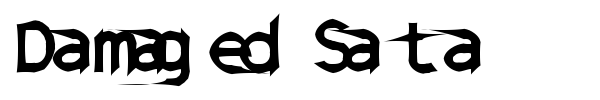 Damaged Sata font preview