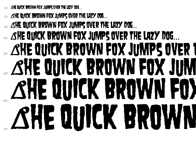 Danzig 4P font waterfall