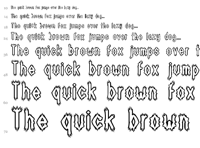 Dark Side font waterfall