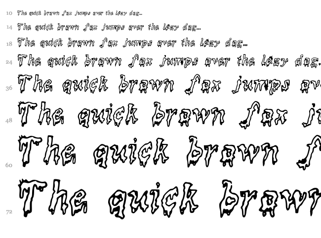 Dead font waterfall