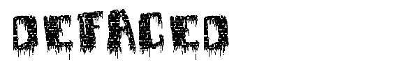 Defaced font