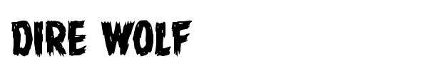 Dire Wolf font preview