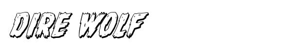 Dire Wolf font preview