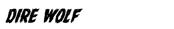 Dire Wolf font preview