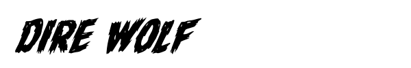 Dire Wolf font preview