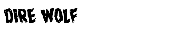 Dire Wolf font preview
