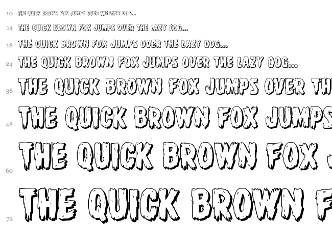 Dire Wolf font waterfall