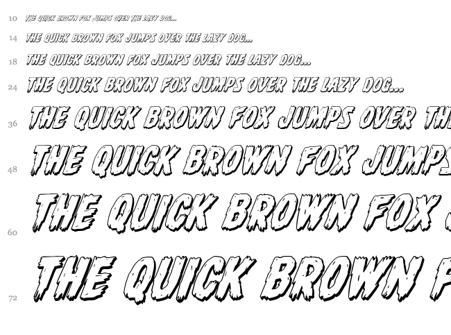 Dire Wolf font waterfall