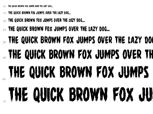 Dire Wolf font waterfall