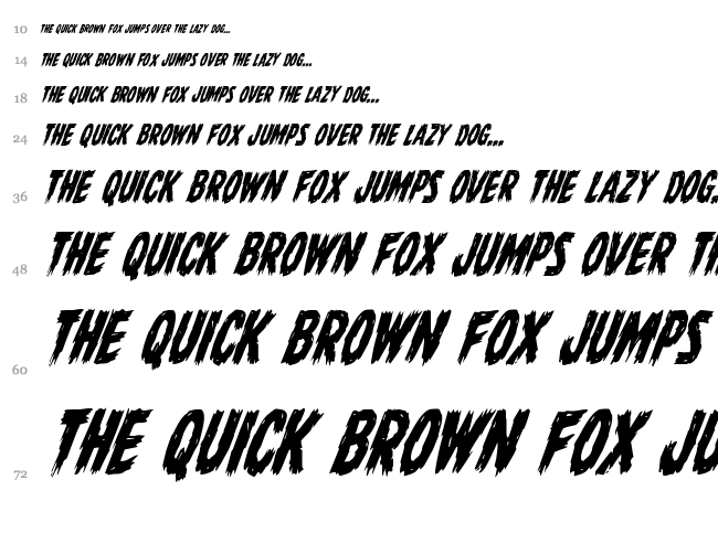 Dire Wolf font waterfall