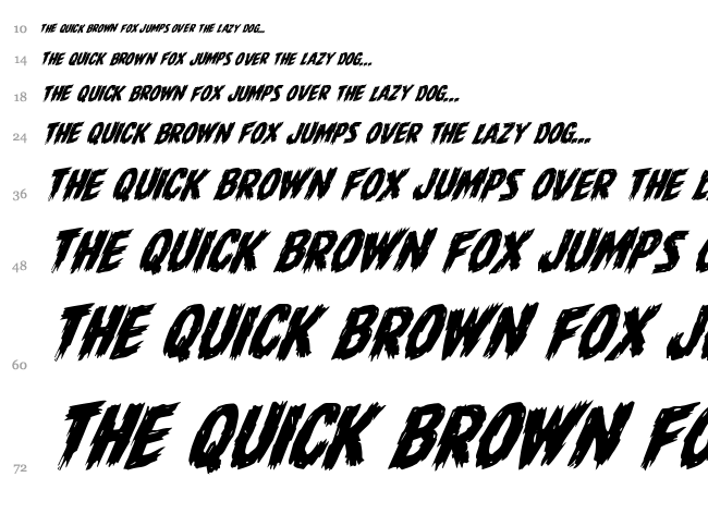 Dire Wolf font waterfall