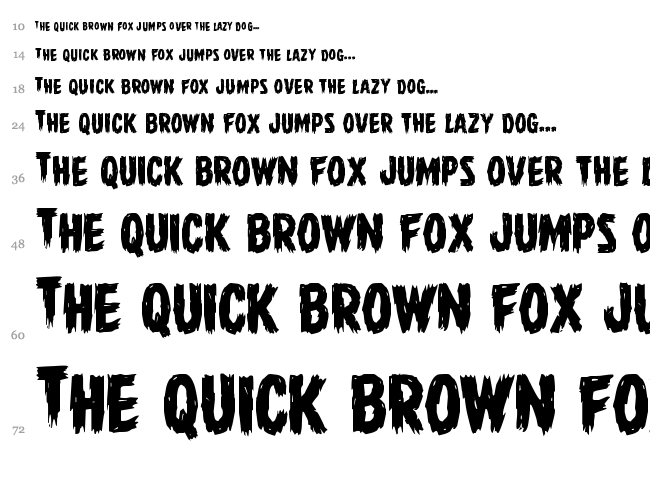 Dire Wolf font waterfall