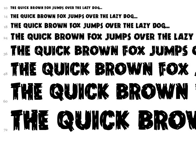 Dokter Monstro font waterfall