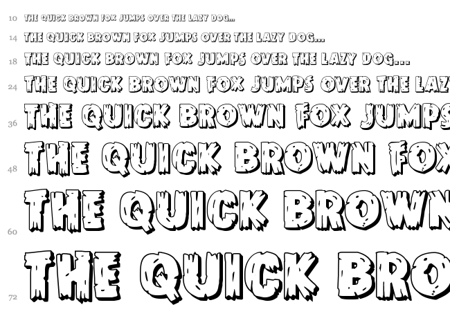 Dokter Monstro font waterfall