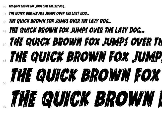 Dokter Monstro font waterfall
