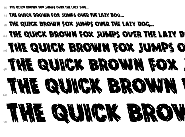Dokter Monstro font waterfall
