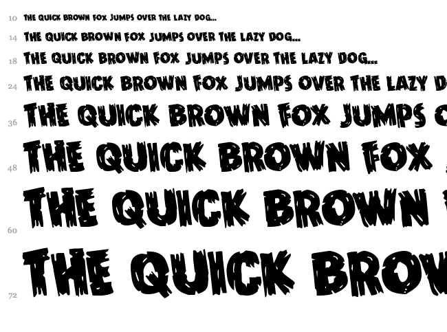 Dokter Monstro font waterfall