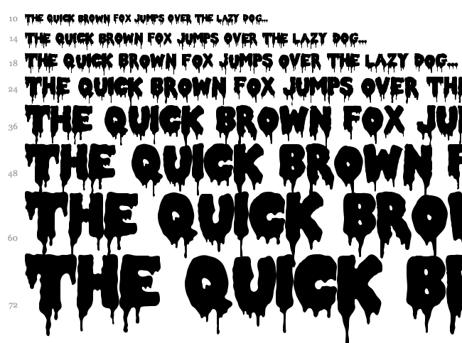 Double Feature font waterfall
