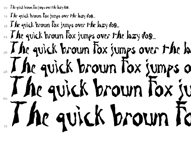 Dr. Caligari font waterfall