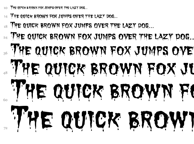 Dracula font waterfall