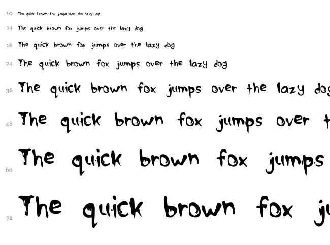Drippy McDrip font waterfall