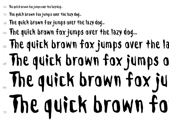 Droeming font waterfall
