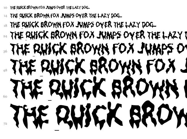 Droopy Poopy font waterfall