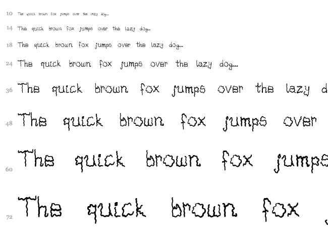 Drunken Horror Ghost font waterfall