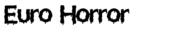Euro Horror font