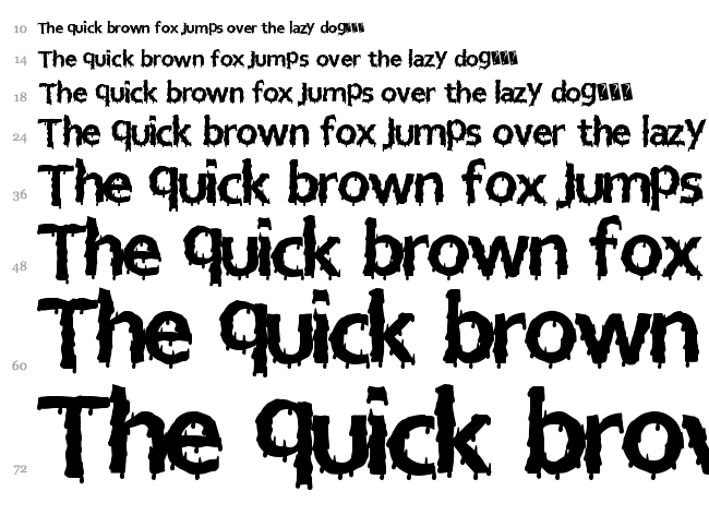 Euro Horror font waterfall