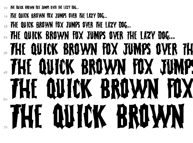 Fearless Vampire Killer font waterfall