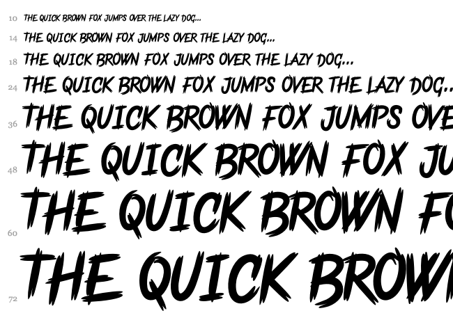 Frankentype font waterfall