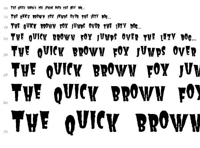 Frankie font waterfall