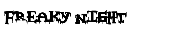 Freaky Night font