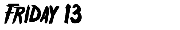 Friday 13 font