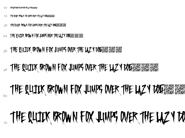 Frightful Carts font waterfall