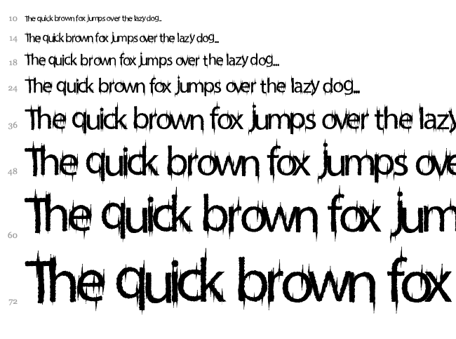 Frisky Vampire font waterfall