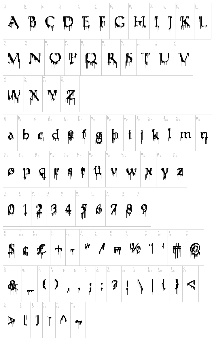 Fuehrer font map