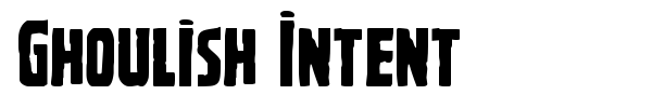 Ghoulish Intent font preview