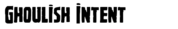 Ghoulish Intent font preview