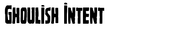 Ghoulish Intent font preview