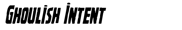 Ghoulish Intent font preview