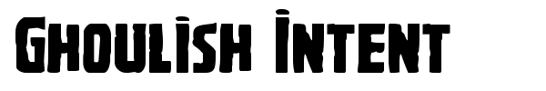 Ghoulish Intent font preview