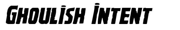 Ghoulish Intent font preview