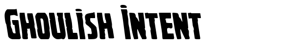 Ghoulish Intent font preview