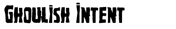 Ghoulish Intent font preview